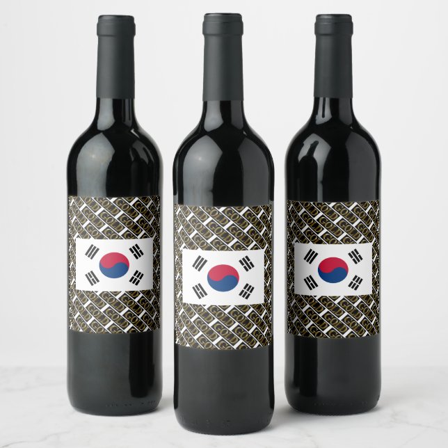 SYDKOREA VINFLASKA ETIKETT (Flaskor)