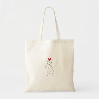 Sydkoreansk Finger Heart-design (사 랑 해) Tygkasse