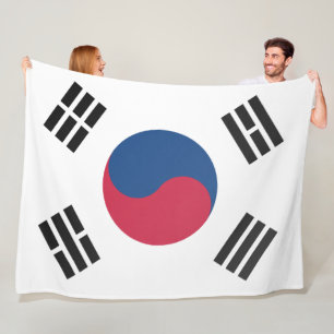 Sydkoreansk flagga fleecefilt