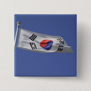 Sydkoreansk flagga knapp