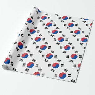 Sydkoreansk flagga - Korea - Taegeukgi - 대한민 Presentpapper