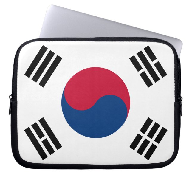 Sydkoreansk flagga laptop sleeve (Framsidan)