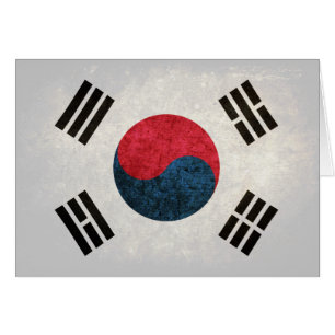 Sydkoreansk flagga OBS kort