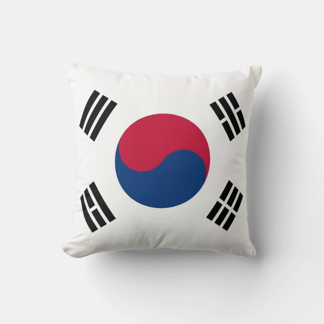 Sydkoreansk Flagga om amerikanska MoJo Pillow Kudde (Framsida)