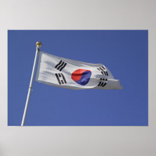Sydkoreansk flagga poster