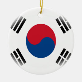 Sydkoreansk Flagga Taeguki Julgransprydnad Keramik