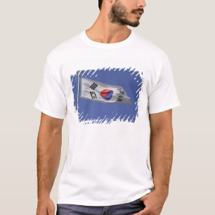 Sydkoreansk flagga tee shirt