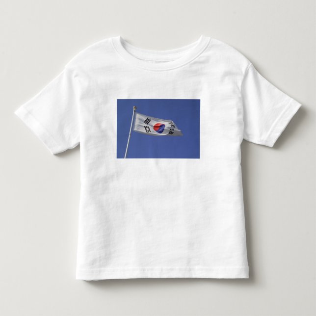 Sydkoreansk flagga tee shirt (Framsida)