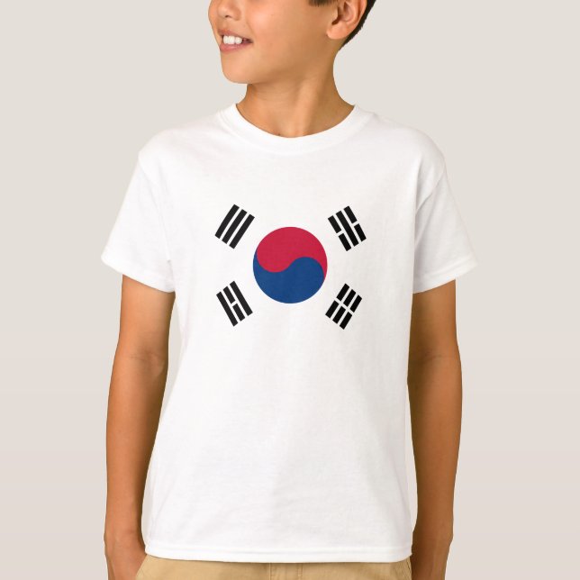 Sydkoreansk flagga tee shirt (Framsida)