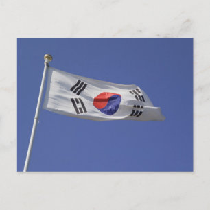 Sydkoreansk flagga vykort