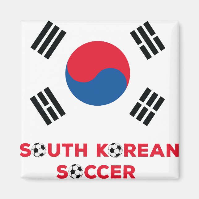 Sydkoreansk fotboll magnet (Framsidan)