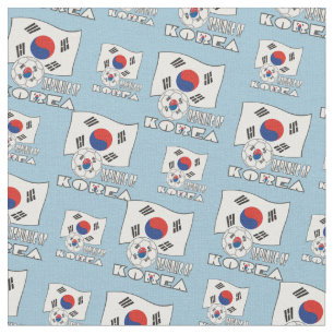 Sydkoreansk fotboll och flagga tyg