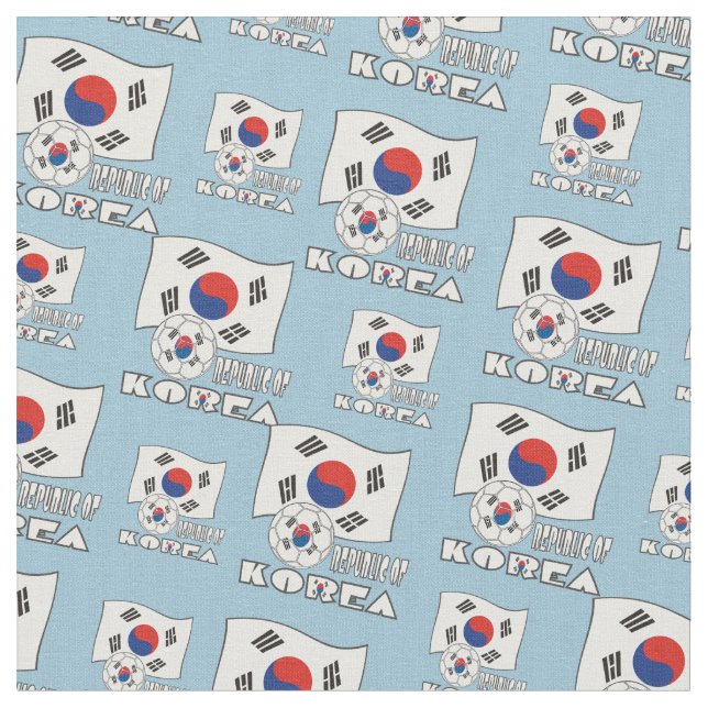 Sydkoreansk fotboll och flagga tyg (Närbild)