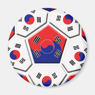 Sydkoreansk fotbollbollflagga av Korea gåvor Magnet