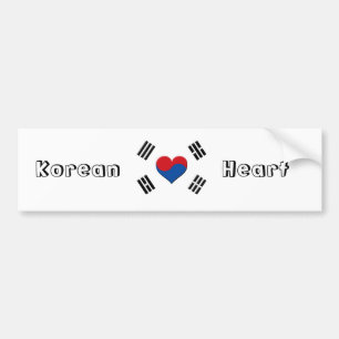 Sydkoreansk hjärta bildekal