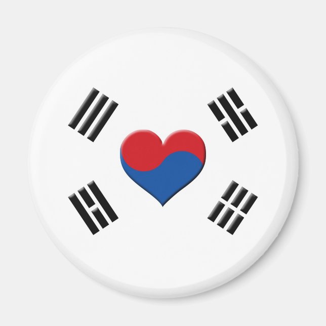 Sydkoreansk hjärta magnet (Framsidan)