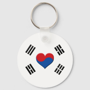 Sydkoreansk hjärta nyckelring