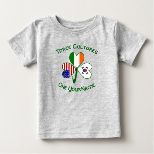 Sydkoreansk irländsk amerikansk flagg Shamrock Per T Shirt