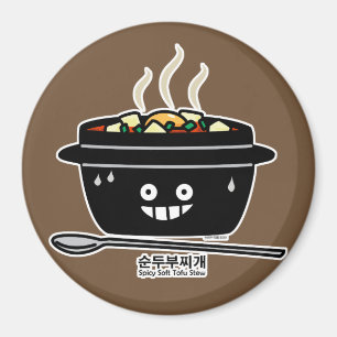 Sydkoreansk kryddig Tofu Stew soppa Sundubu jigae Magnet