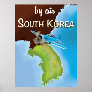 Sydkoreansk reseaffisch poster