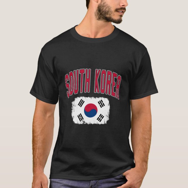 Sydkoreansk riklig, mångsidig Flagga T Shirt (Framsida)
