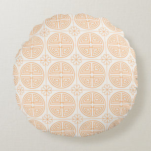 Sydkoreansk traditionell mönster Round Pillow Rund Kudde