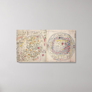 Sydkoreansk världskarta canvastryck