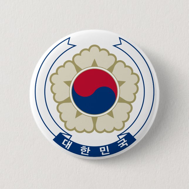 Sydkoreanska emblem knapp (Framsida)