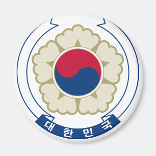 Sydkoreanska emblem magnet