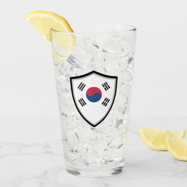 Sydkoreanska flagga glaskopp (Framsida Ice)