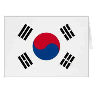 Sydkoreanska Flagga Hälsningskort