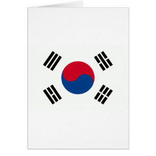 Sydkoreanska Flagga Hälsningskort