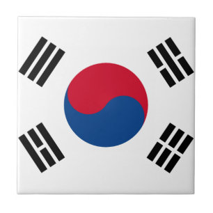 Sydkoreanska Flagga Kakelplatta