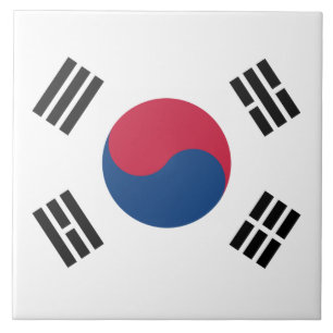 Sydkoreanska flagga kakelplatta