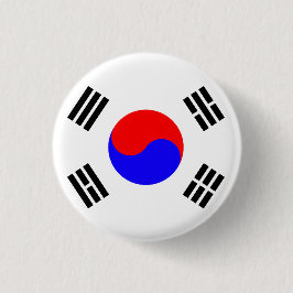 Sydkoreanska Flagga Knapp