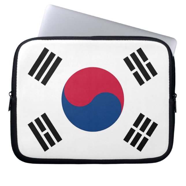 Sydkoreanska Flagga Laptop sleeve (Framsidan)