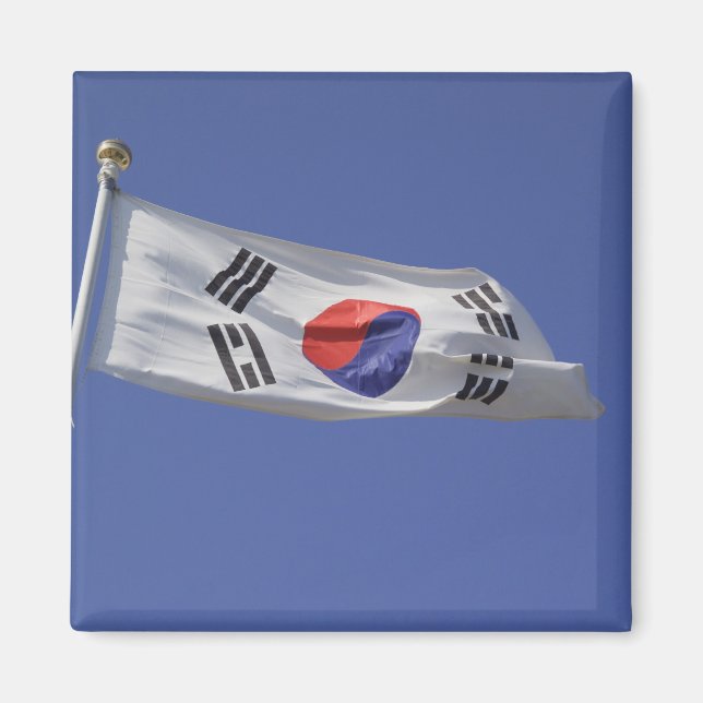 Sydkoreanska Flagga Magnet (Framsidan)