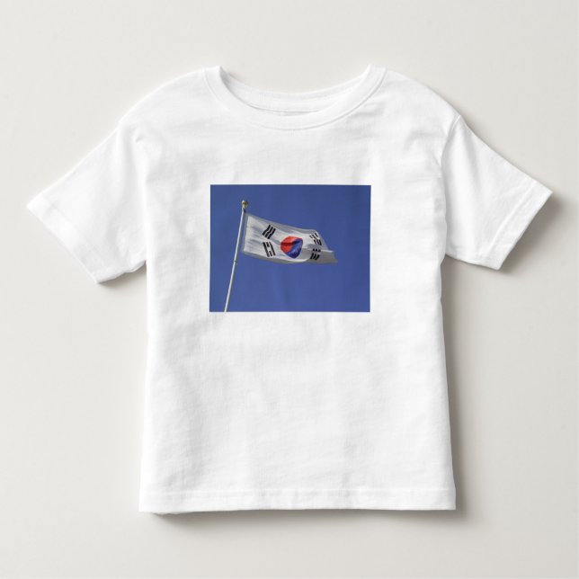 Sydkoreanska Flagga Tee Shirt (Framsida)