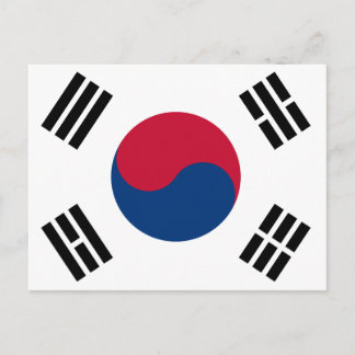 Sydkoreanska Flagga Vykort