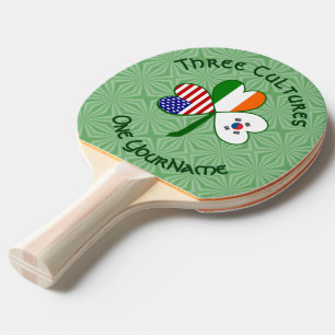 Sydkoreanska USA flagga Shamrock Personlig Pingisracket