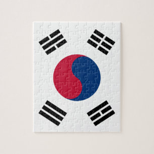 Sydkoreanskt flaggapussel pussel