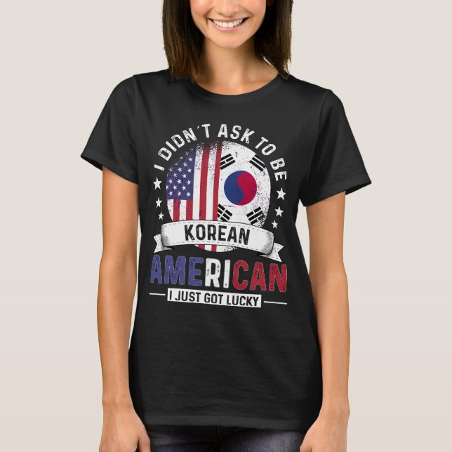 Sydkoreas amerikanska Flaggor Pride Sydkorea Flagg T Shirt (Framsida)