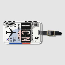 Sydkoreas bagagetag bagagebricka