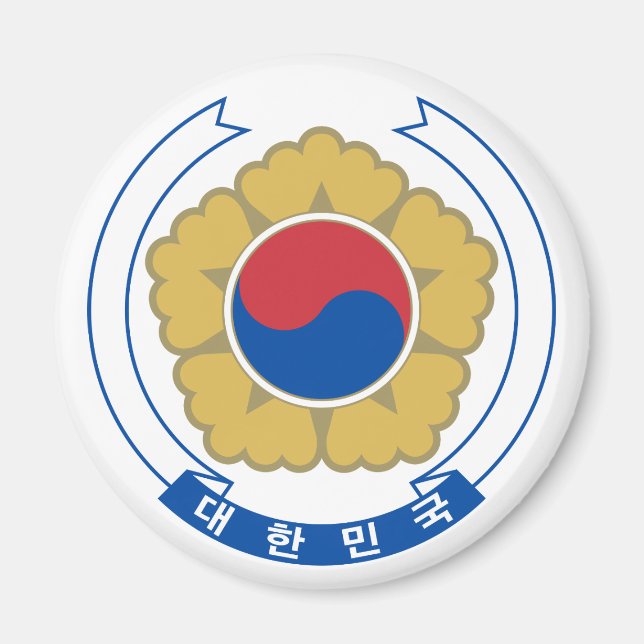 Sydkoreas emblem magnet (Framsidan)