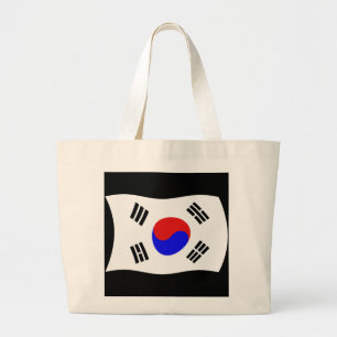 Sydkoreas flag shoppingväska jumbo tygkasse