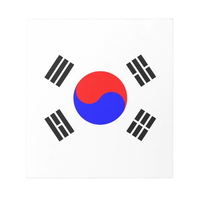 Sydkoreas flagga anteckningsblock (Framsida)