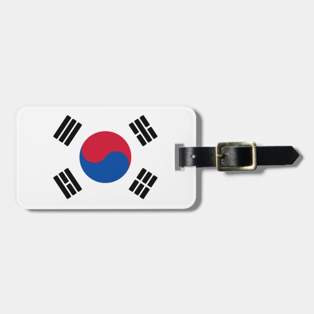 Sydkoreas flagga bagagebricka (Horisontell Framsida)