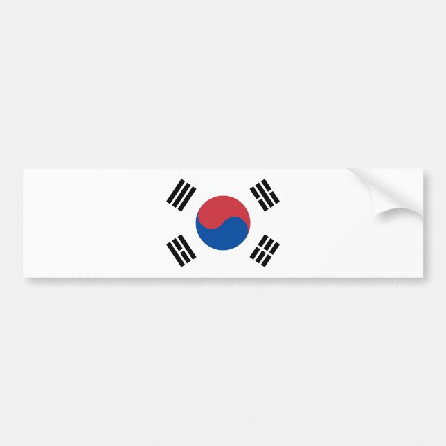 Sydkoreas flagga bildekal (Framsidan)