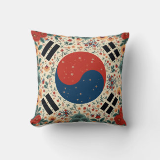 Sydkoreas flagga cushion kudde