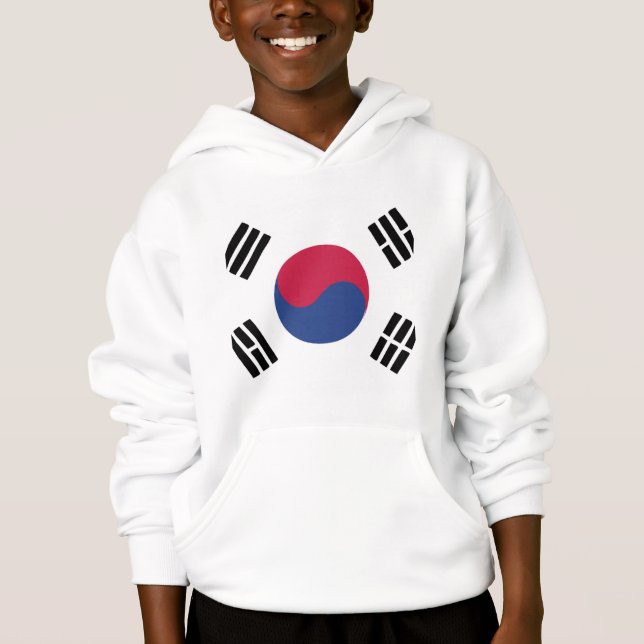 Sydkoreas Flagga Emblem T Shirt (Framsida)